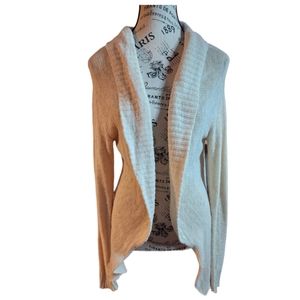 BP Longline Open Front Mixed Cardigan Size Medium